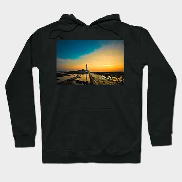Artistic St Mary's Island Hoodie by Violaman